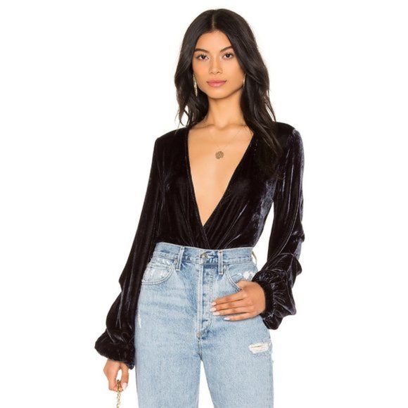 NEW Young, Fabulous & Broke Jayce Bodysuit Blue XS - Picture 2 of 8